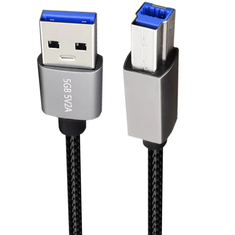 USB 3.0 A Male to Type B Male Super Speed Flexible Printer Cable