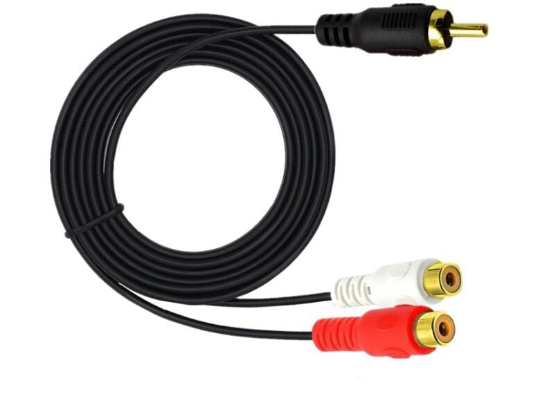 RCA Male to Dual RCA Female Y Splitter 1.5m