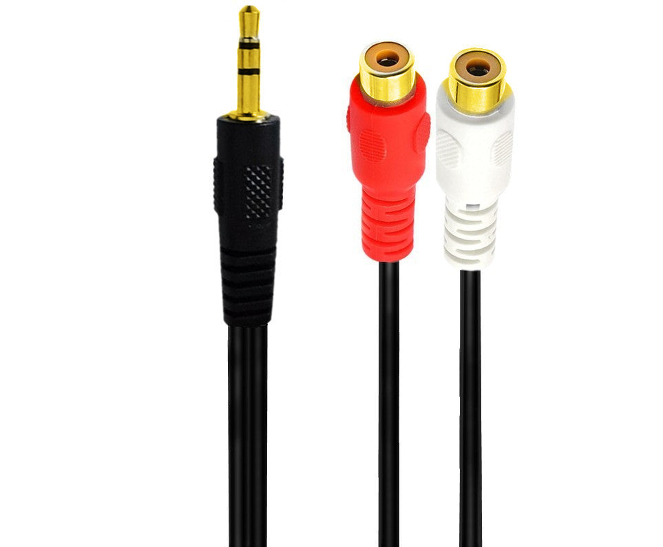 3.5mm Male to Dual RCA Female Y Audio Cable 1.5m