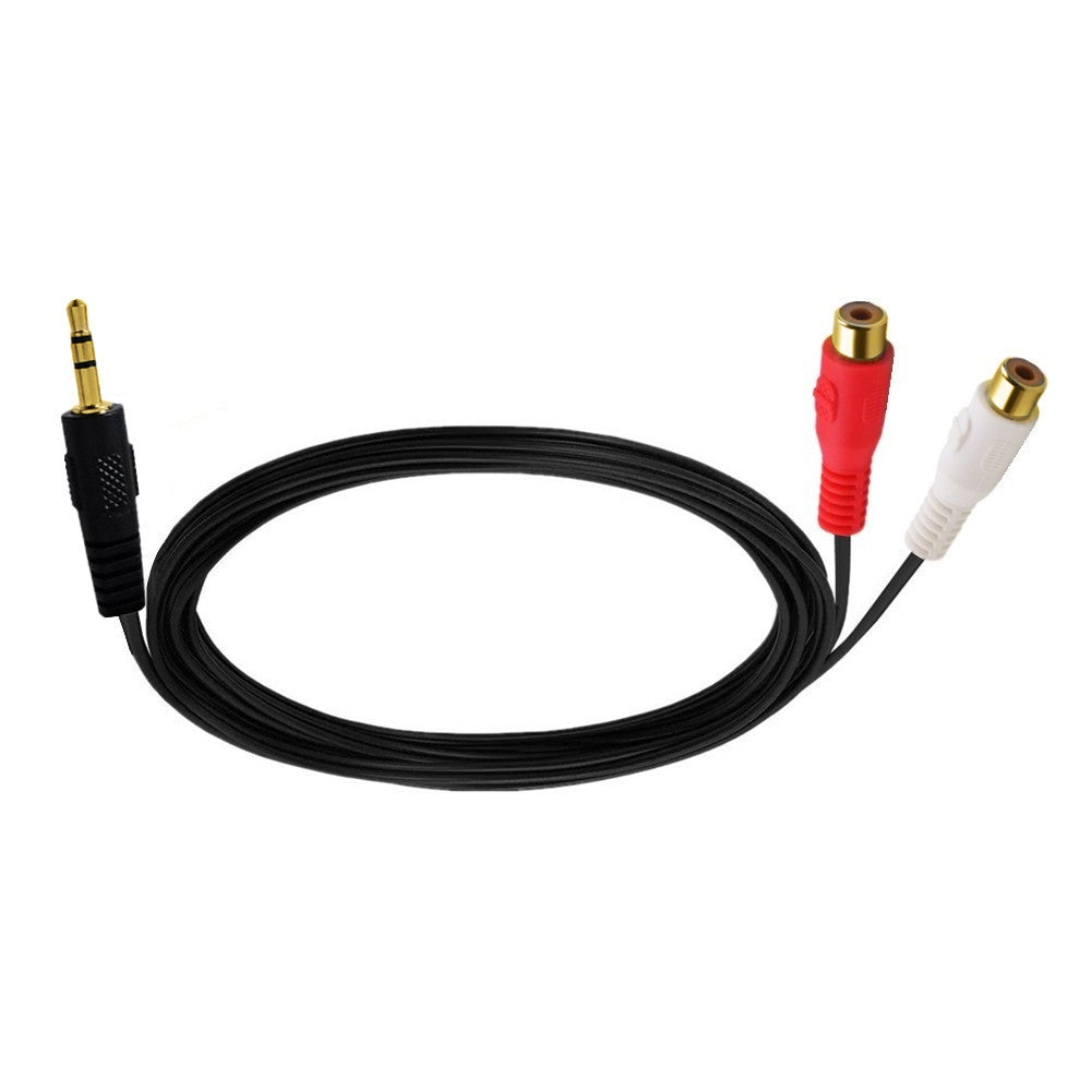 3.5mm Male to Dual RCA Female Y Audio Cable 1.5m