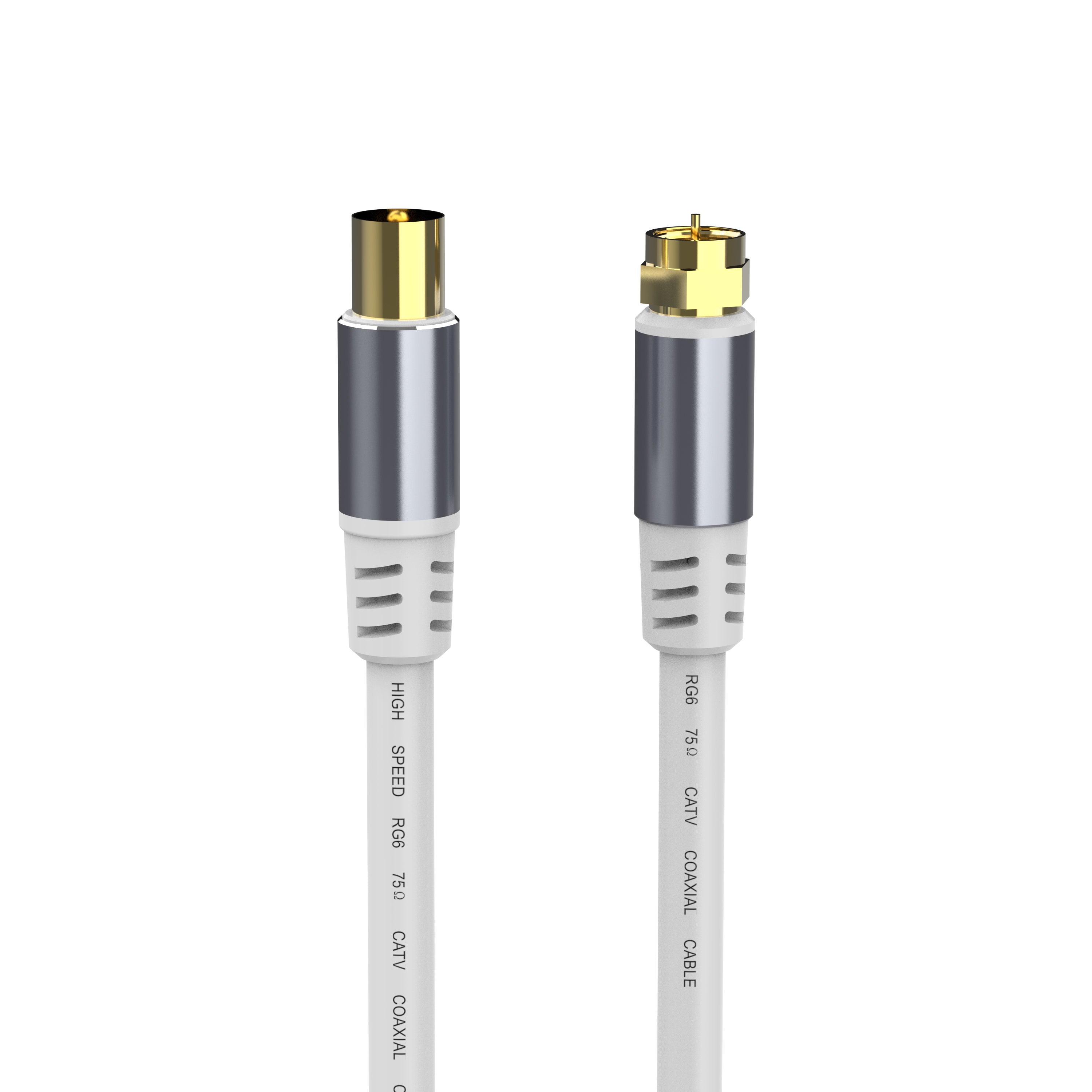 Coaxial Aerial F Type Male to RF TV Male Cable for Antenna, Satellite, Digital Radio, DVD,TV | TV to F Connector