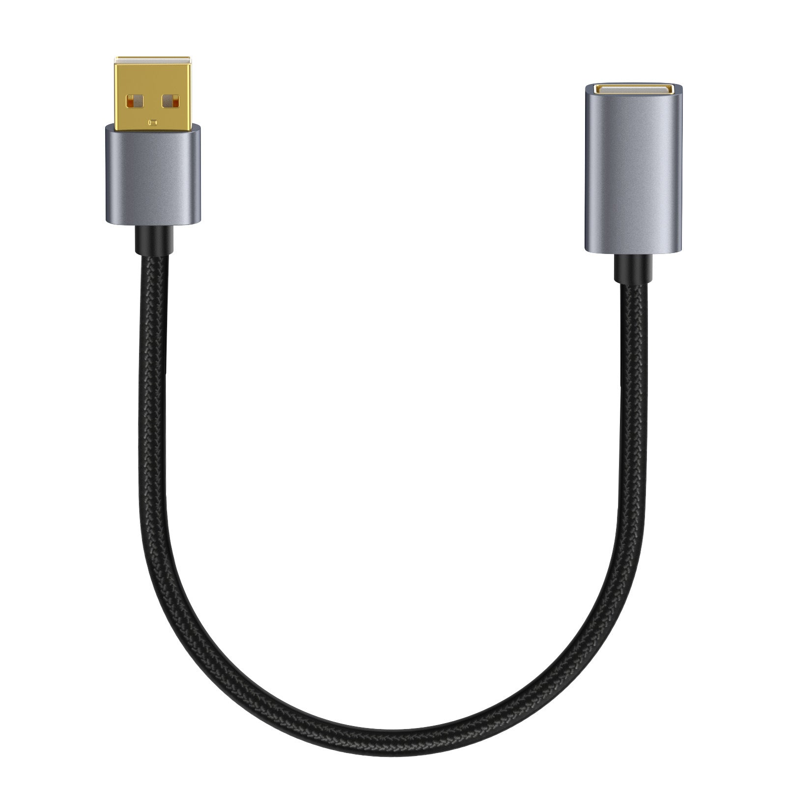 USB Extension Cable, Type A Male to A Female Nylon Braided USB 2.0 Data Transfer Extender Cable