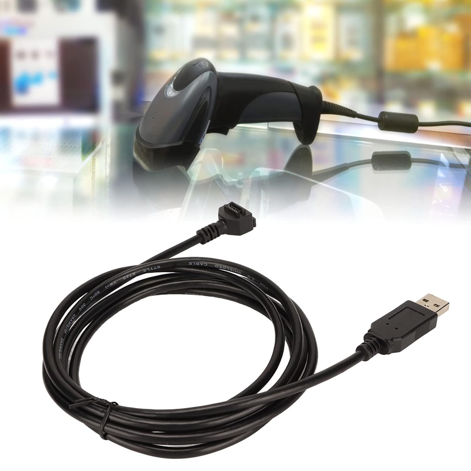 USB Cable for Verifone VX820 VX810, Dual 14 Pin IDC to USB AM 480 Mbps USB Type B Scanner Cable