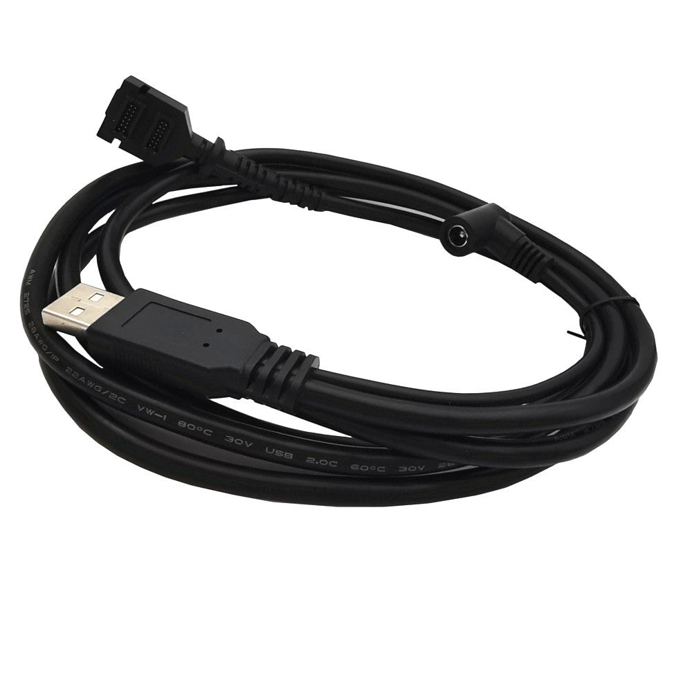 USB Scanner Cable, Dual 14Pin IDC DC5521 Female Power Supply to USB 2.0 AM Connector for Verifone VX805 VX820