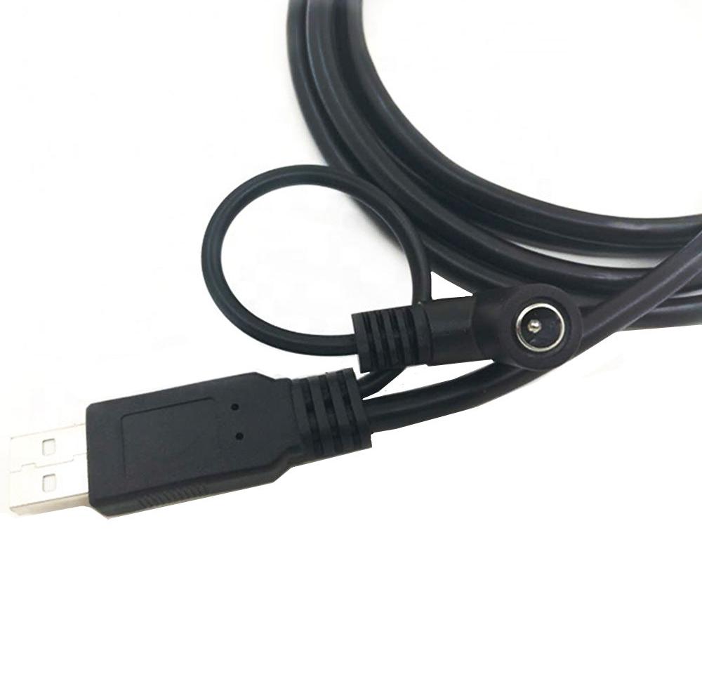 USB Scanner Cable, Dual 14Pin IDC DC5521 Female Power Supply to USB 2.0 AM Connector for Verifone VX805 VX820