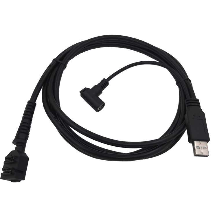 USB Scanner Cable, Dual 14Pin IDC DC5521 Female Power Supply to USB 2.0 AM Connector for Verifone VX805 VX820