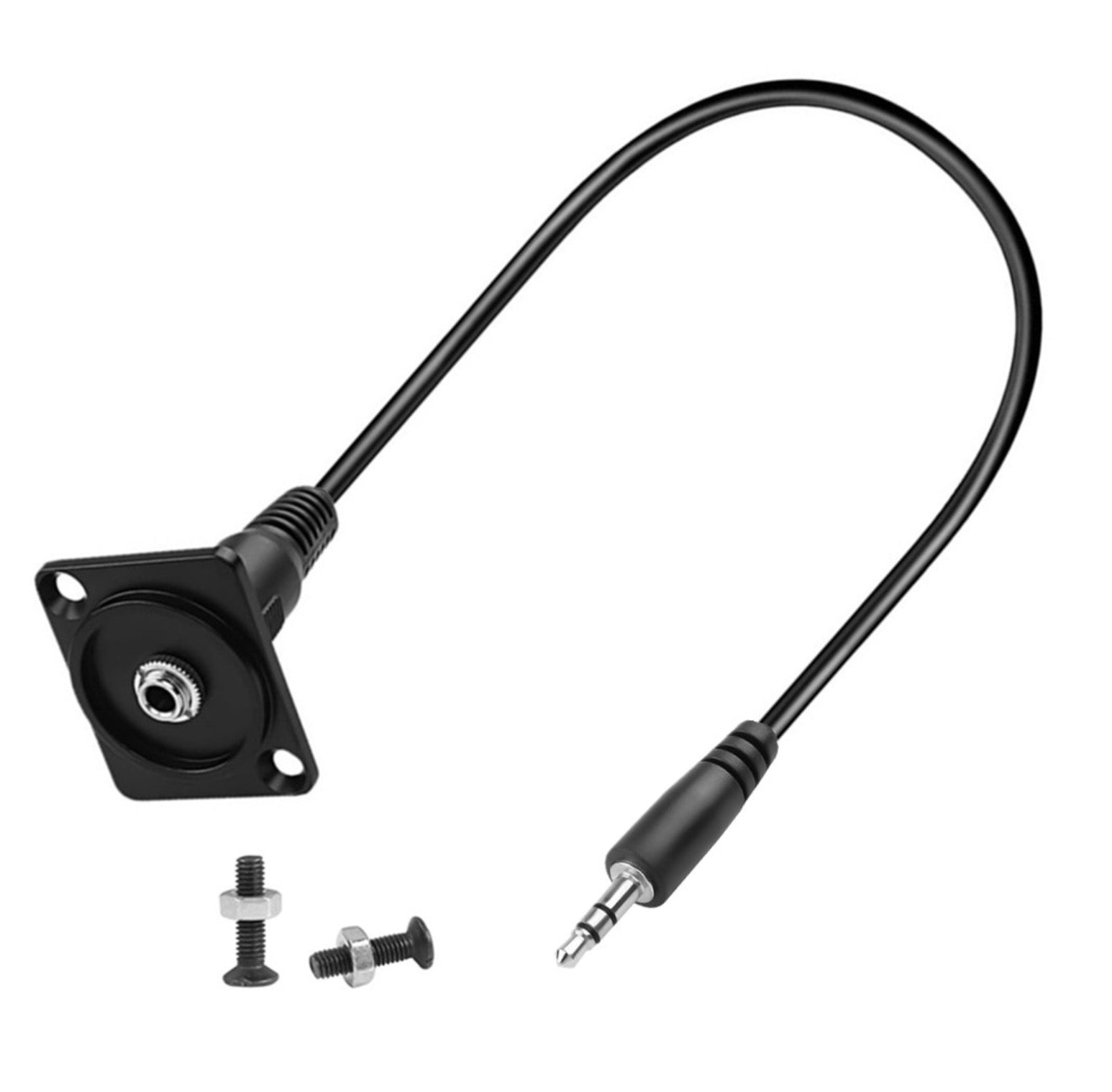 3.5mm TRS Panel Mount Audio Cable, 1/8 Stereo Headphone Mount Socket for 3.5mm Audio Expansion