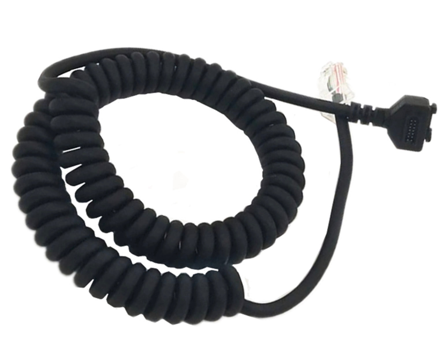 RJ45 8P8C Male to 14Pin Pitch 1.27 IDC Scanner Coiled Cable for VeriFone VX810