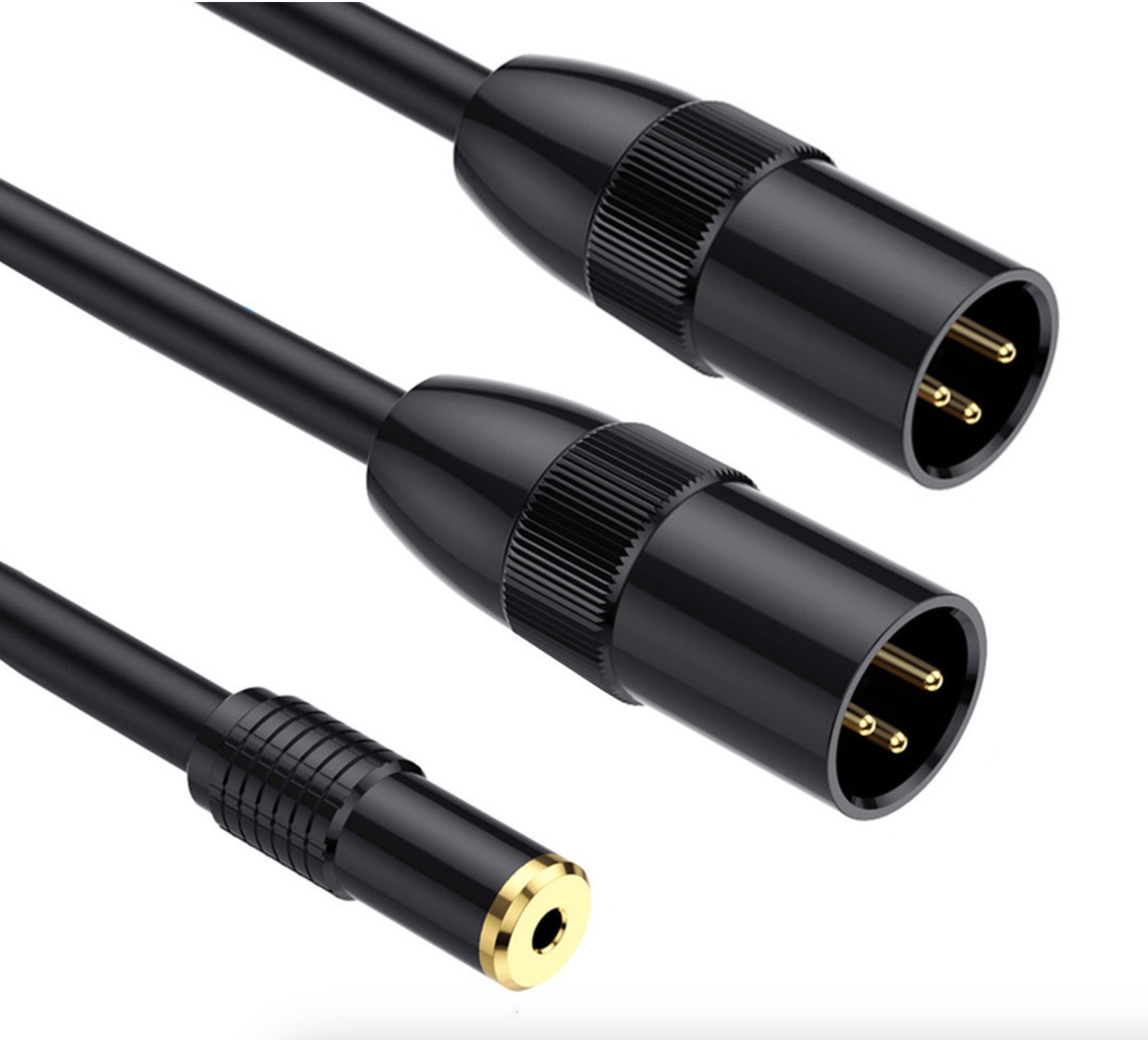 3.5mm to XLR Y Splitter, 3.5mm Female to Dual XLR Male Stereo Audio Extension Cable Converter