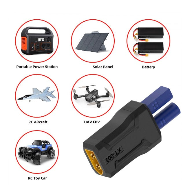 XT60 Male SC100 Protocol to EC5 Male Fast Charging Adapter