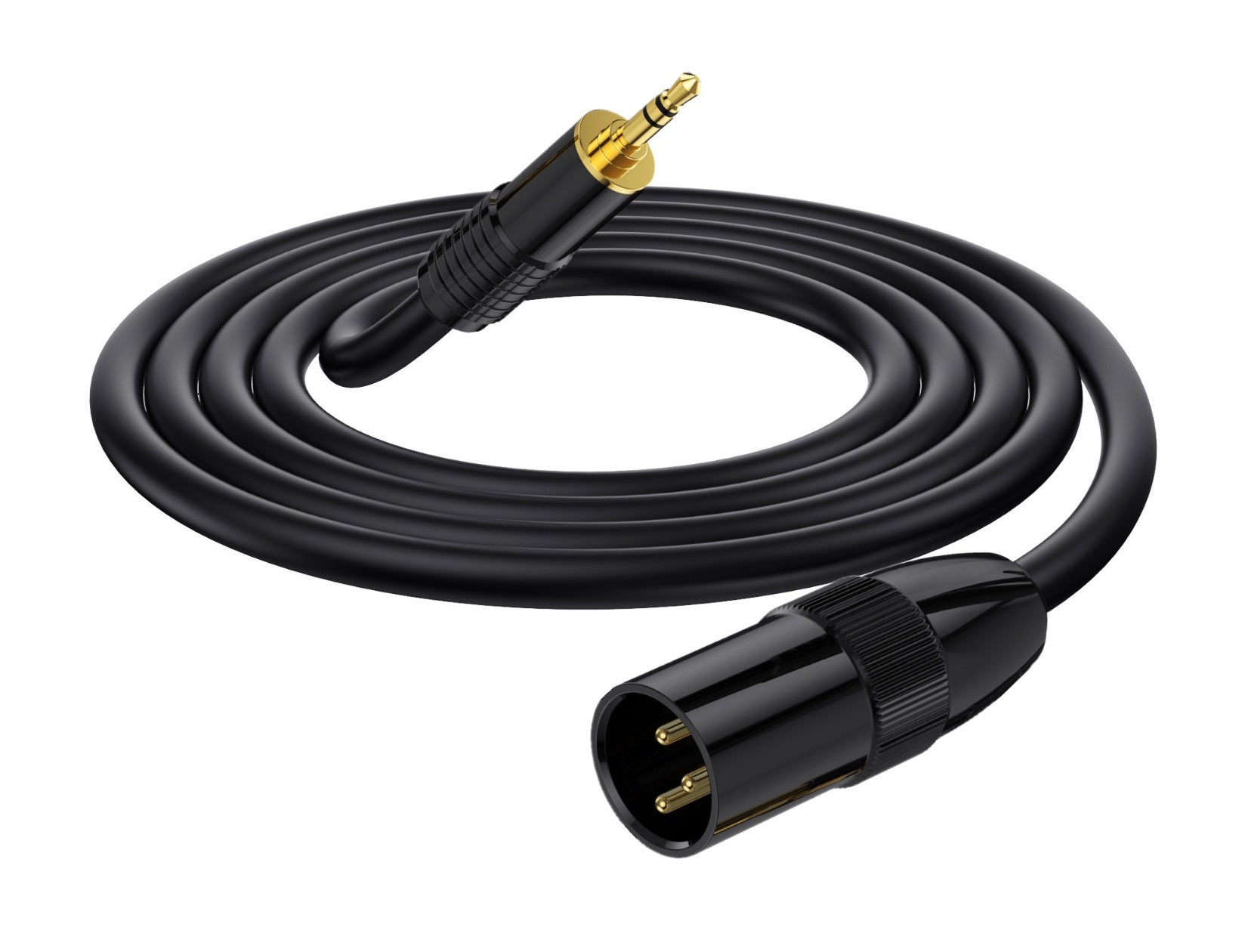 XLR to 3.5mm 1/8 Stereo Cable, Balanced XLR Male to 3.5mm Male TRS Mini Jack Audio Extension Cable