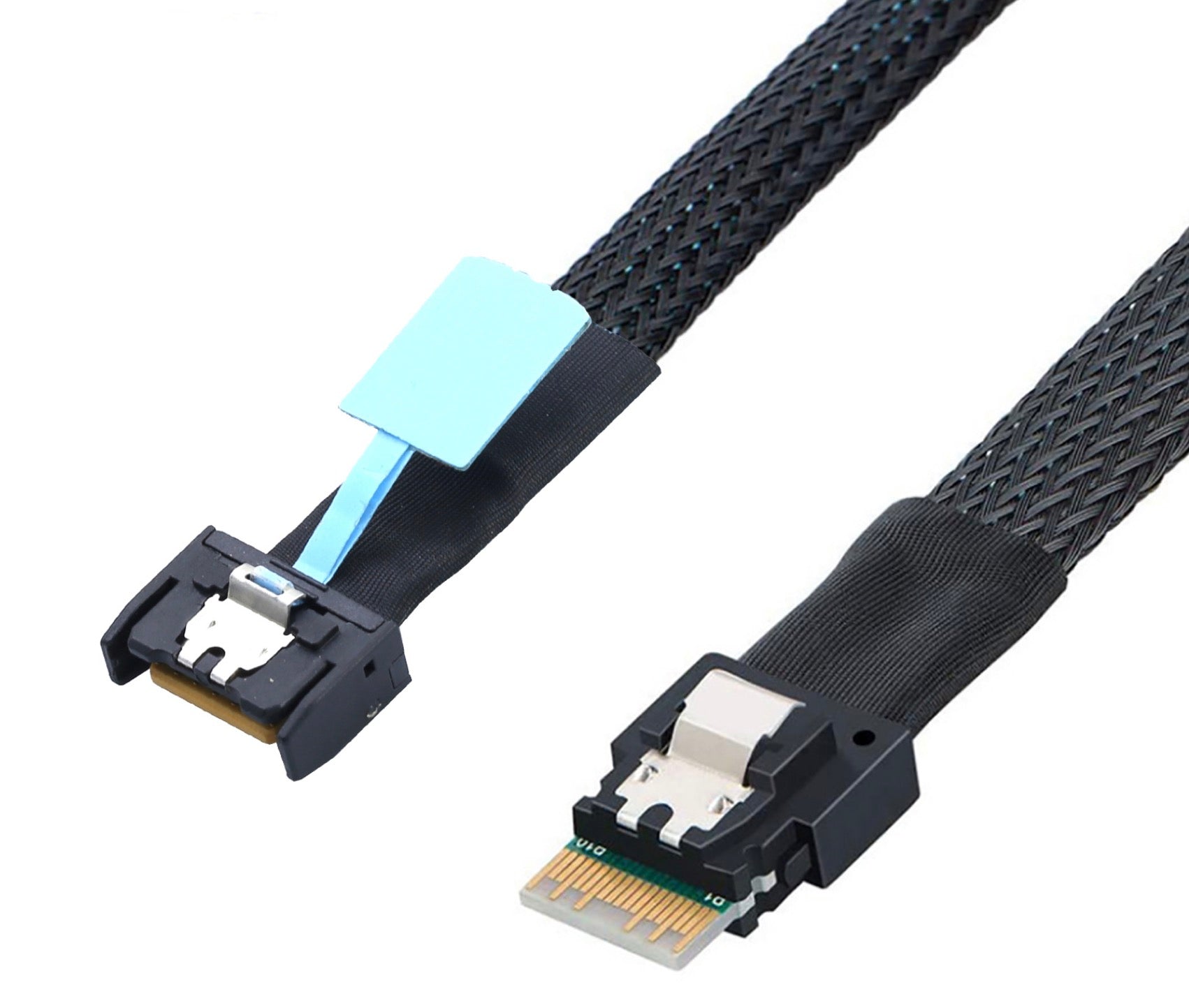 Mini Cool Edge IO MCIO PCI-E 4i 38Pin PCI-E 5.0 Male to SFF-8654 Slimline 4X Extender Cable