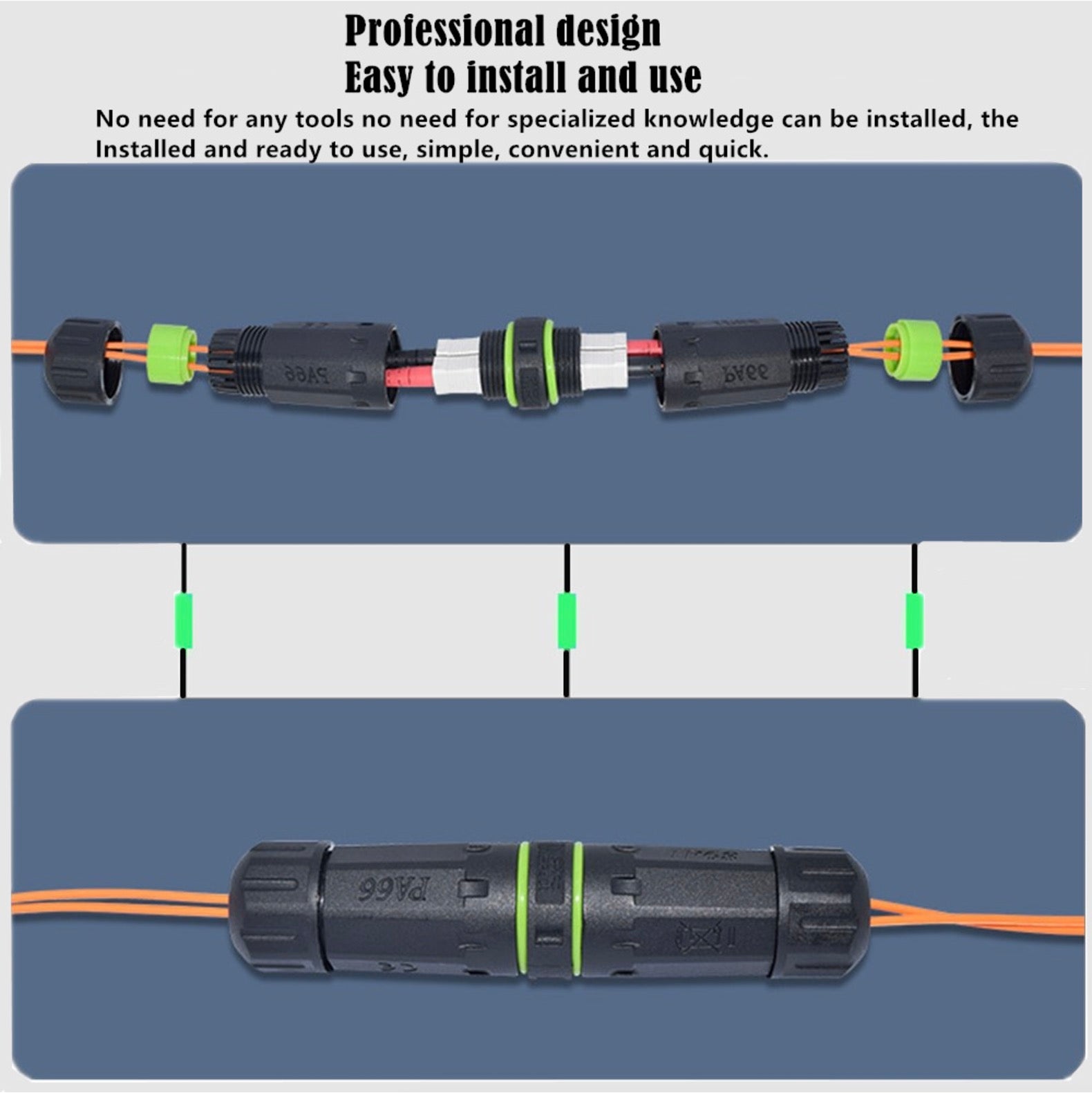 IP68 Waterproof Fiber Optical Coupler, SC-SC Mono Outdoor Connector for Optic Network Lan Patch Panel