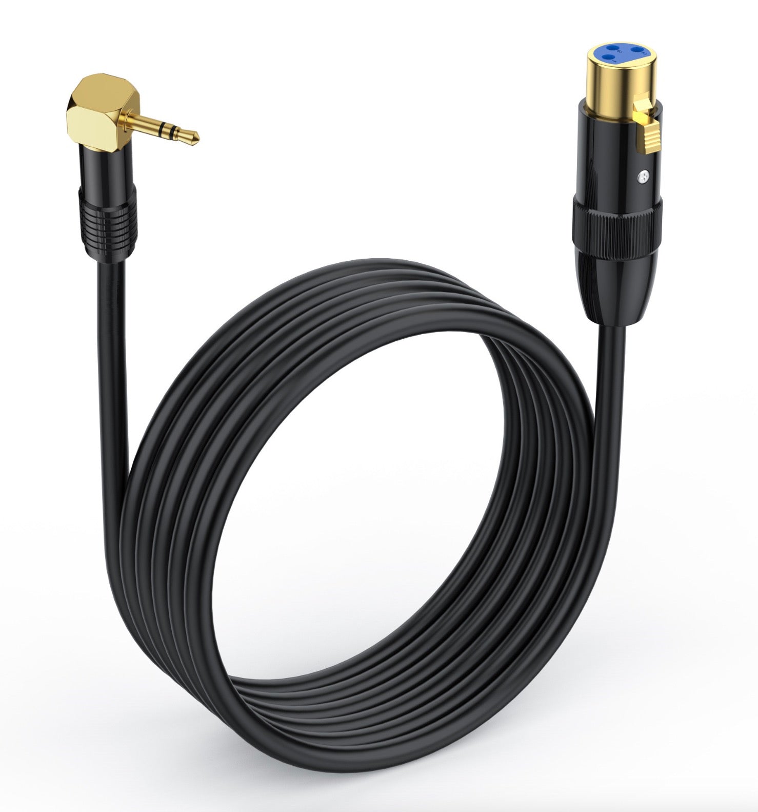 3.5mm to XLR Audio Cable | 3.5mm (1/8 Inch) TRS Stereo Male to XLR 3Pin Female Microphone Interconnect Extension Cable