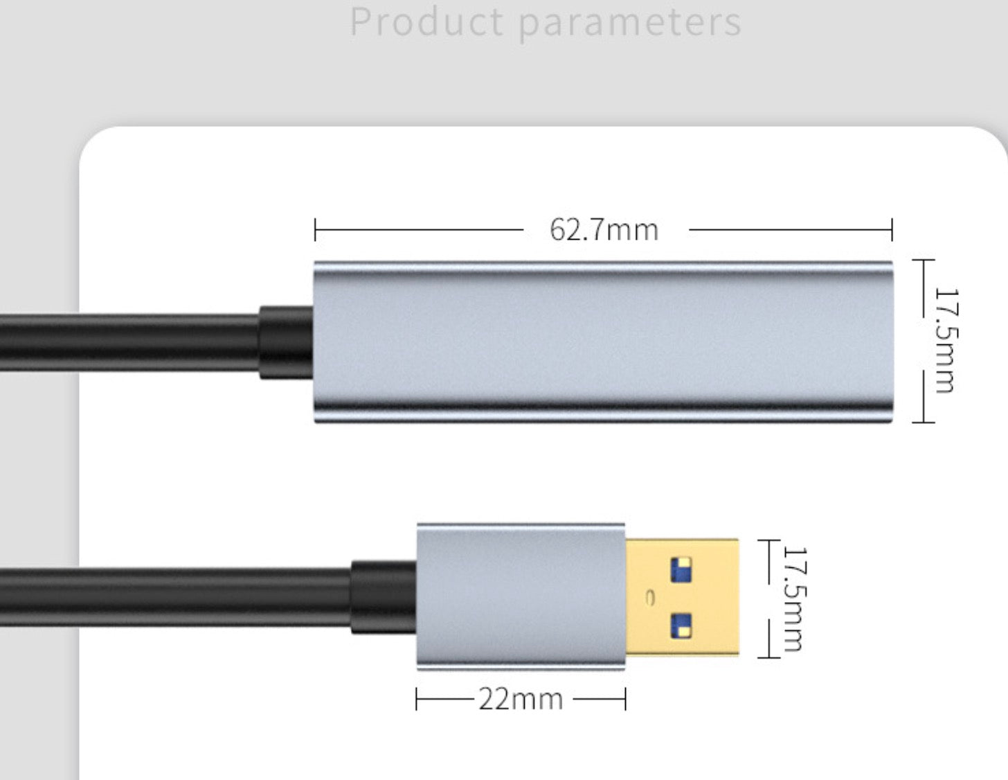 USB 3.0 A Type Male to A Female Extra Long Extension Cable with USB C Charging Port | 10m, 15m, 20m