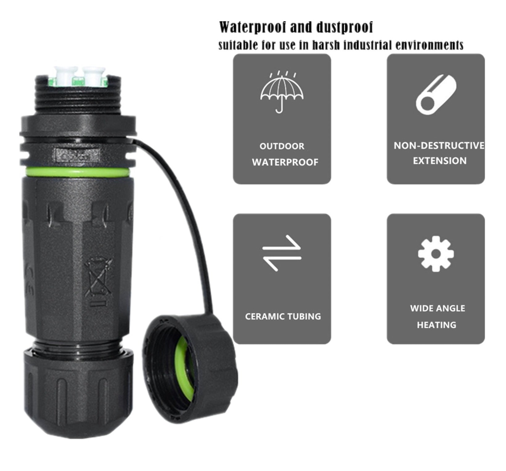 IP68 Waterproof Fiber Optical Coupler, SC-SC Mono Outdoor Extender for Optic Network Lan Patch Panel