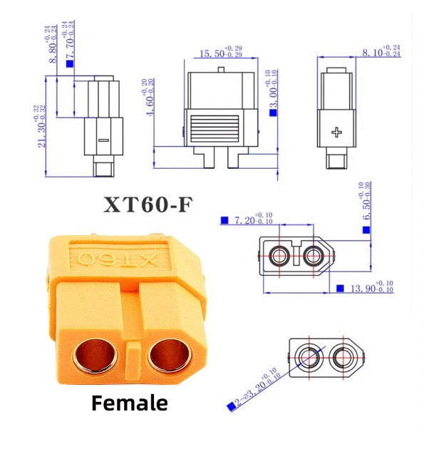 XT60 Male SC100 Protocol to XT60 Female Fast Charging Adapter