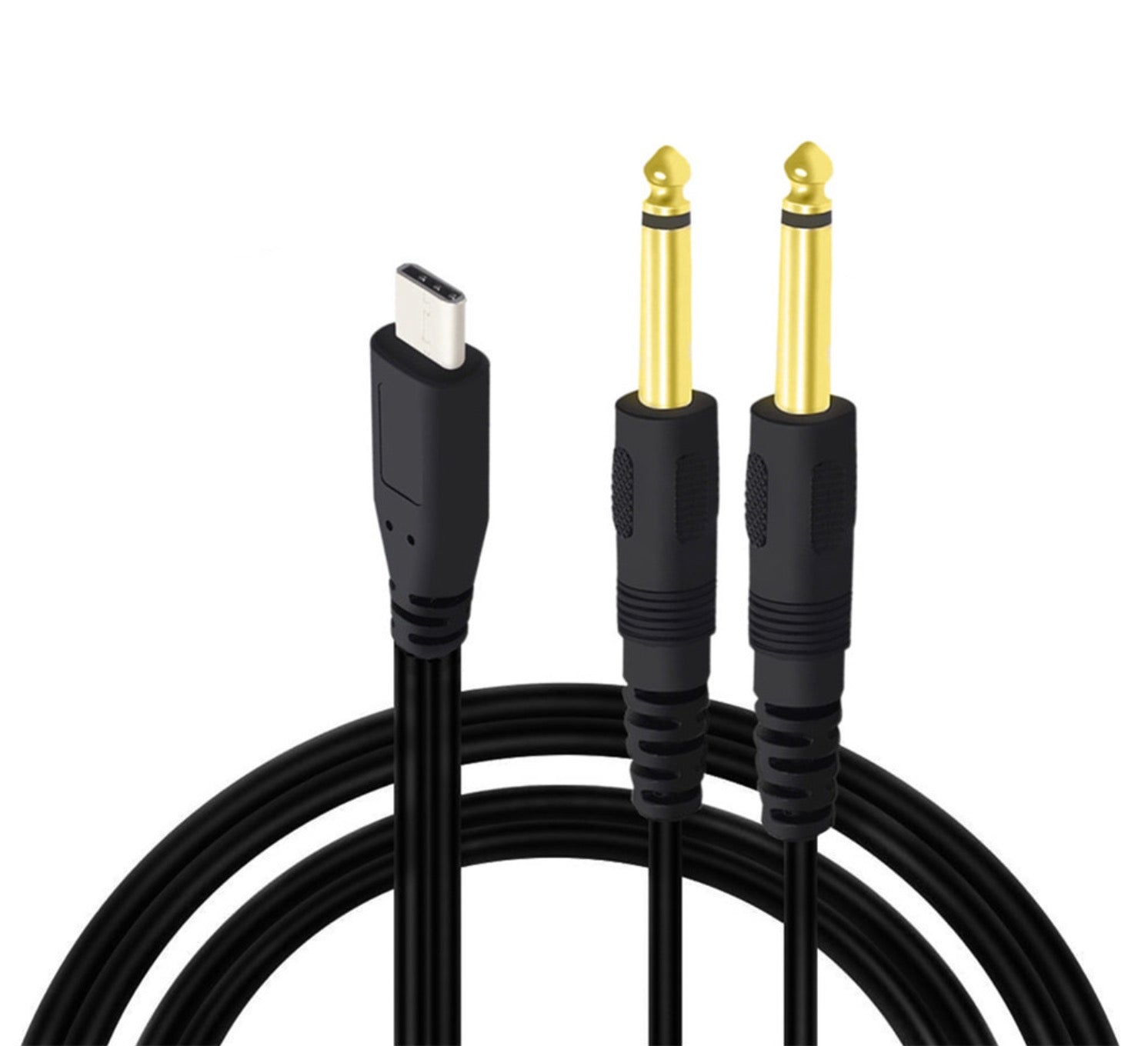 USB C to 6.35mm Audio Cable, Type C to Dual 1/4 Male Stereo Y Splitter for Phone, Amplifier, Mixing Console,Speaker