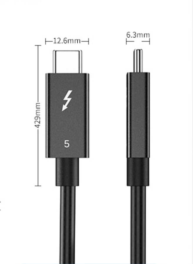 Thunderbolt 5 Cable, USB C Male to Male Data PD Fast Charging Cable USB4 80Gbps PD240W