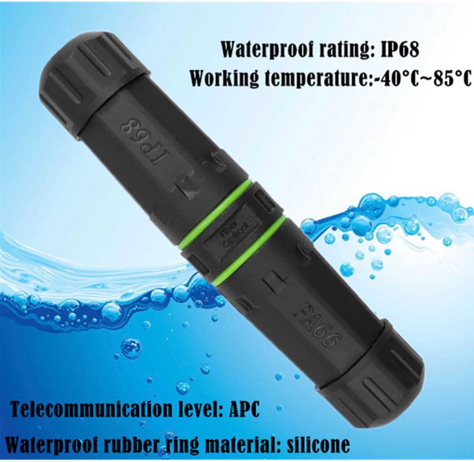 IP68 Waterproof Fiber Optical Coupler, SC-SC Outdoor Connector for Optic Network Lan Patch Panel