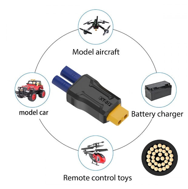 XT60 Female SC100 Protocol to EC5 Female Fast Charging Adapter