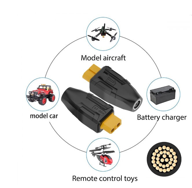 XT60 Female SC100 Protocol to DC 7.9x5.4mm Female Fast Charging Adapter