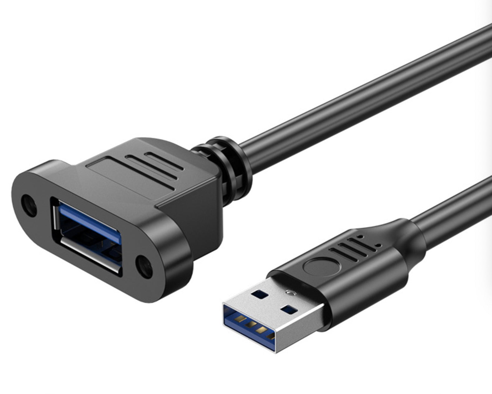 USB 3.0 Cable, A Male to A Female Panel Mount Extension Connector