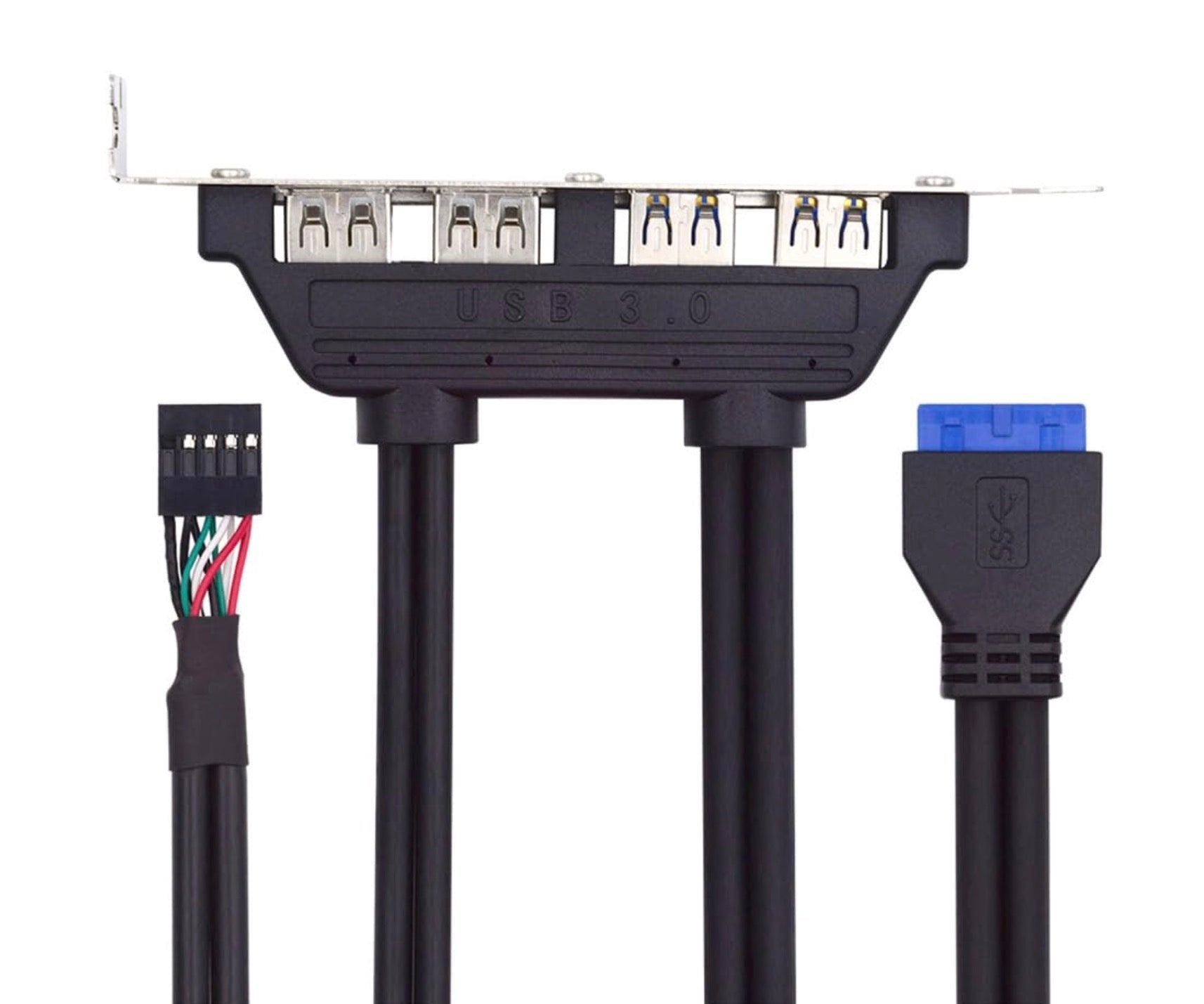 USB 3.0 Internal Female Mount Panel to 9pin 19pin 20pin Motherboard Baffle Cable with PCI Panel Mount