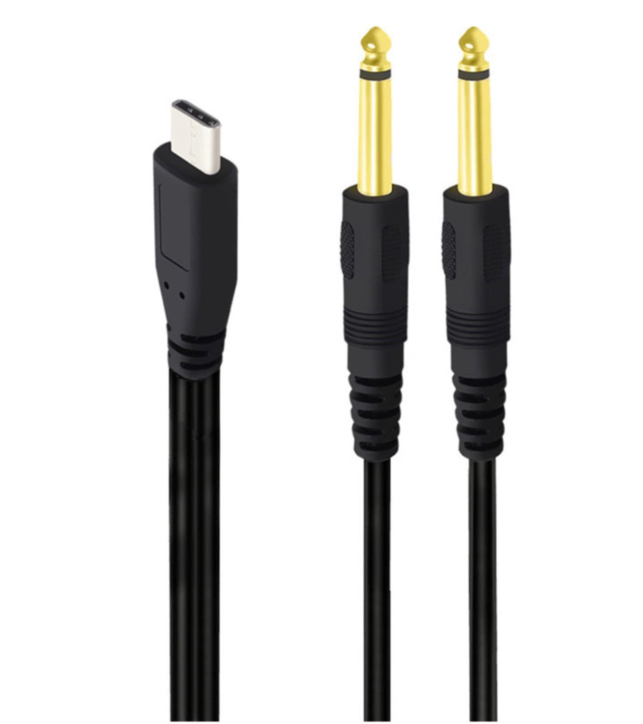 USB C to 6.35mm Audio Cable, Type C to Dual 1/4 Male Stereo Y Splitter for Phone, Amplifier, Mixing Console,Speaker