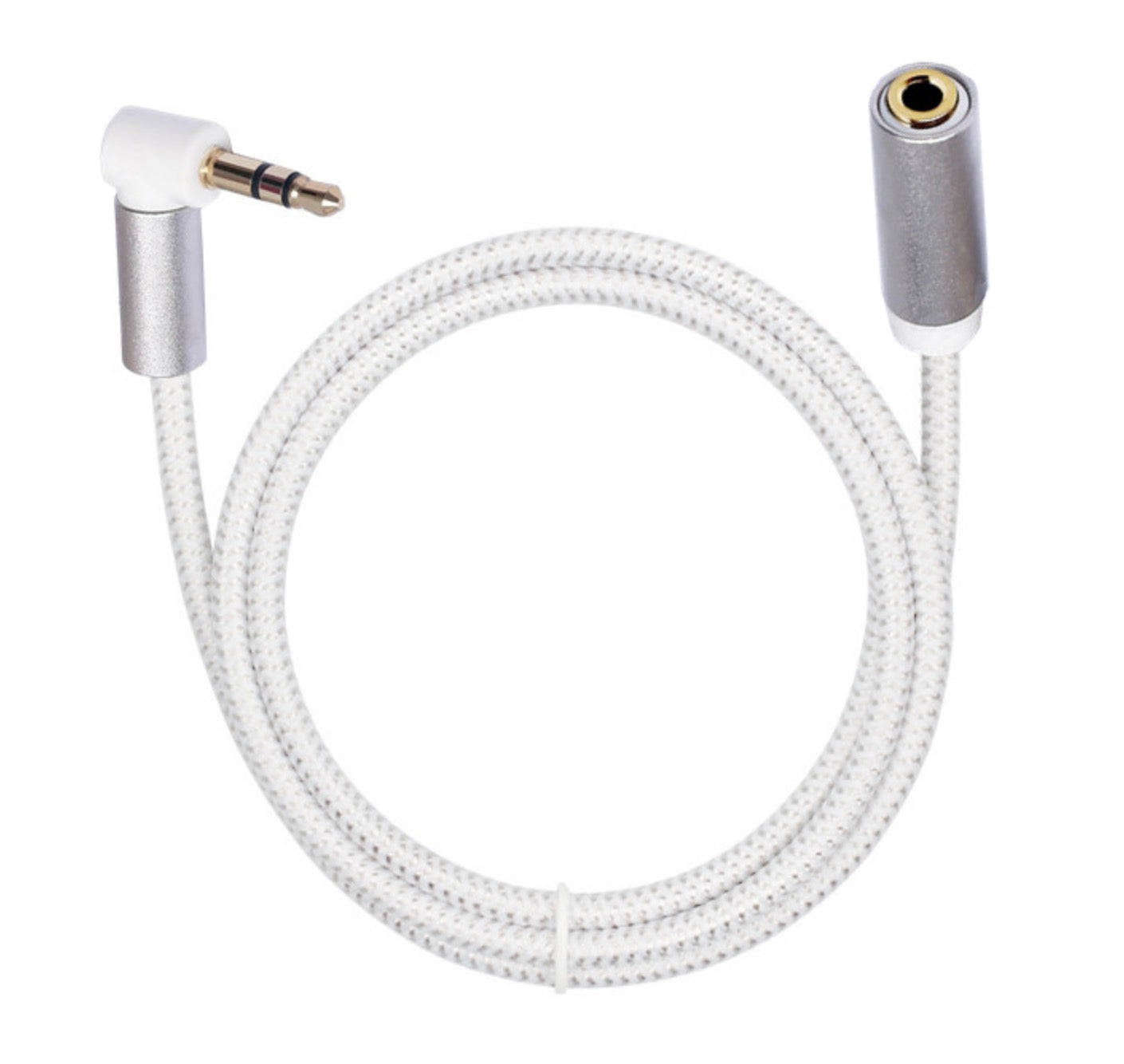 3.5mm Headphone Audio Extension Cable | 3.5mm 3Pole Male to Female Aux Audio Angled Cable