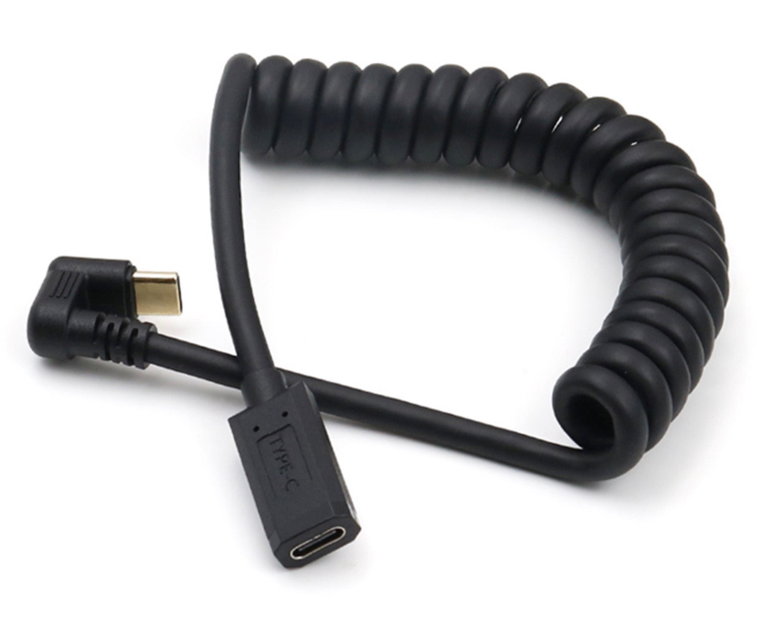 USB C Male to Female Coiled Extension Cable U Shape Type C 3.1 4K 10Gbps