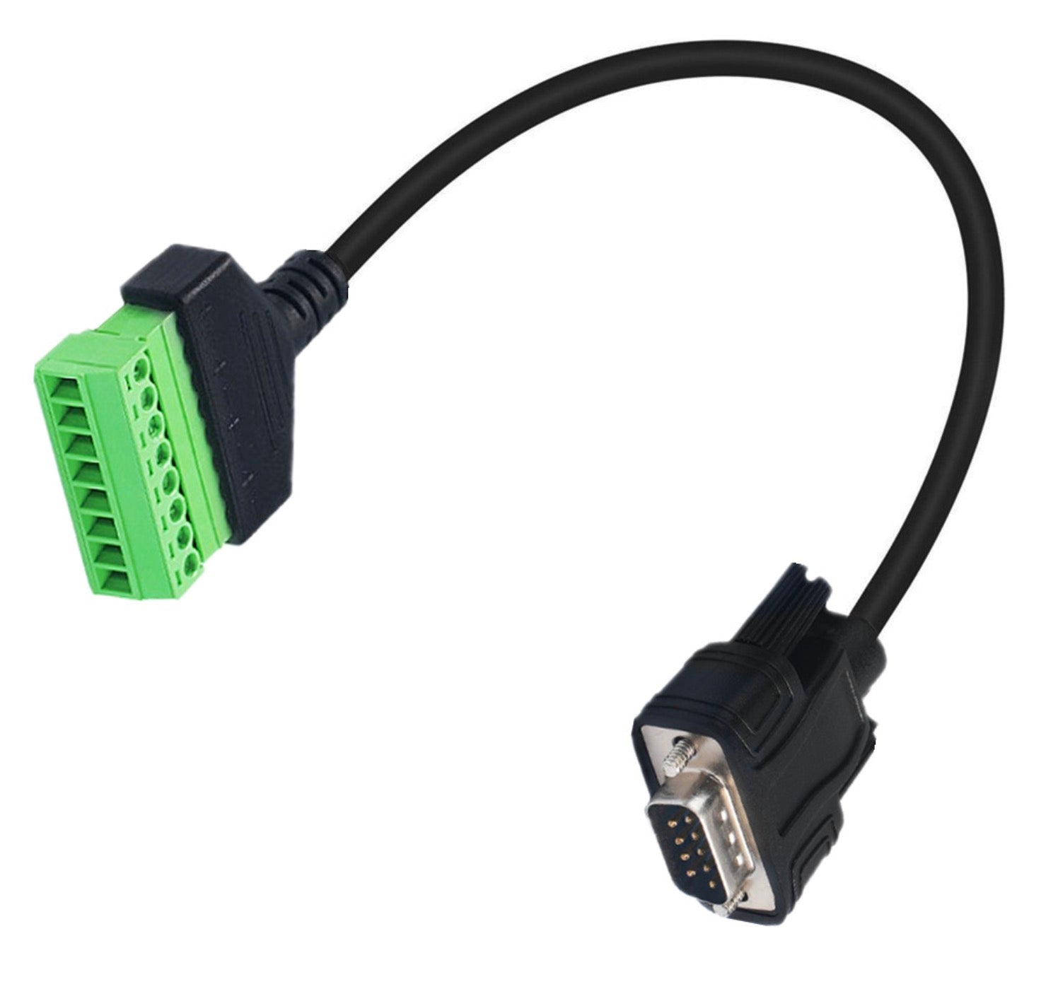 DB9 RS232 Male to 8 Pins Terminal Block Extension Cable