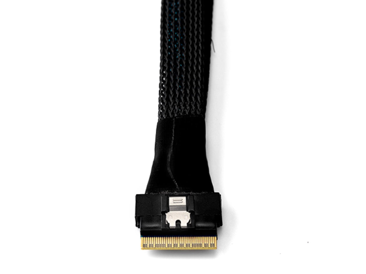 Slim Line SAS 8654 8i to 2 x 8639 15Pin Sata Power Data Server Cable 0.5m