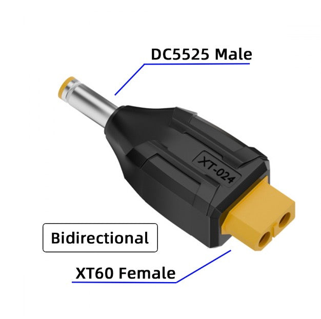 XT60 Female SC100 Protocol to DC 5.5x2.5mm Male Fast Charging Adapter