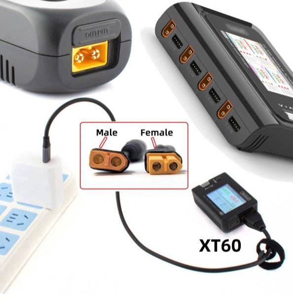 XT60 Female SC100 Protocol to EC5 Female Fast Charging Adapter