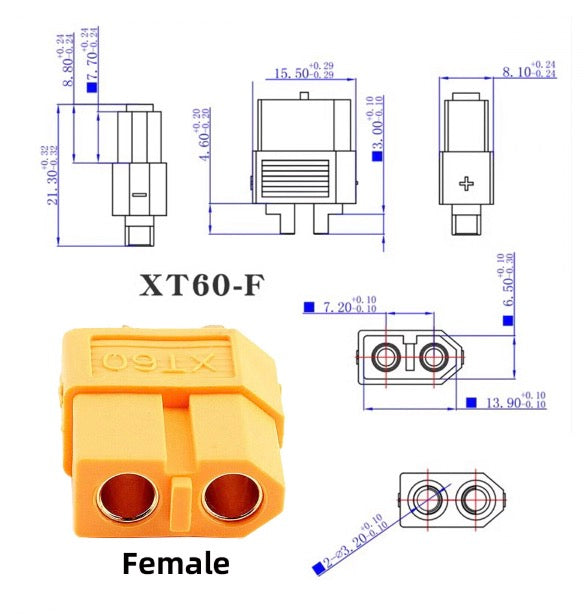 XT60 Female SC100 Protocol to XT60 Female Fast Charging Adapter