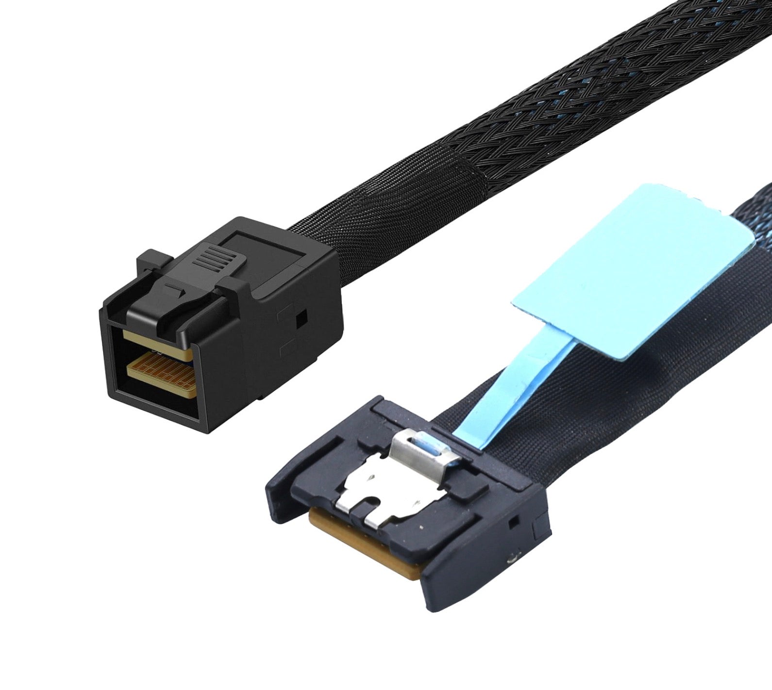 PCIE Slimline SFF-8654 MCIO 4i 4X 38-Pin to SAS HD SFF-8643 Cable | Support PCIe Gen5 Server