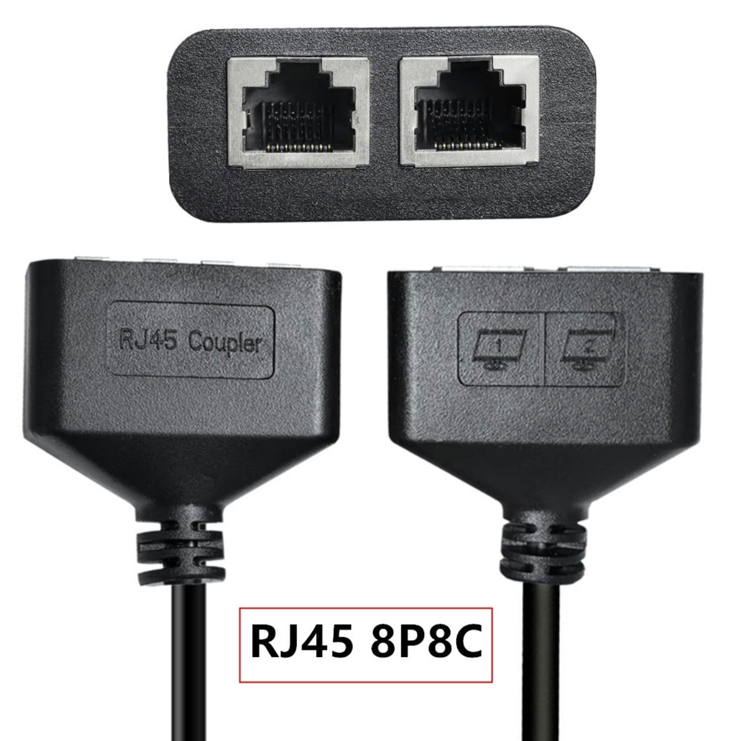 8 Pins Terminal Block to Dual RJ45 Cable for Cat6 Cat5 Ethernet Extender CCTV Digital Internet