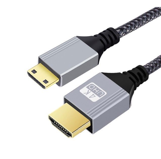 Mini HDMI 2.0 4K@60hz Male to HDMI Male Coiled Cable (Extends to 2.4m)