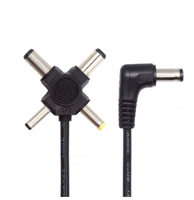 DC 5.5mm Plug to 5.5x2.5mm, 5.5x2.1mm, 4.0x1.7mm, 3.5x1.3mm DC Power Plug Barrel Connector Charging Cable 5V