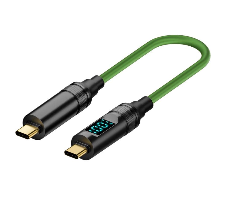 USB C 100W OTG Cable, Type C Male to Male PD Charging Adapter| 8K@60Hz 20Gbps Green