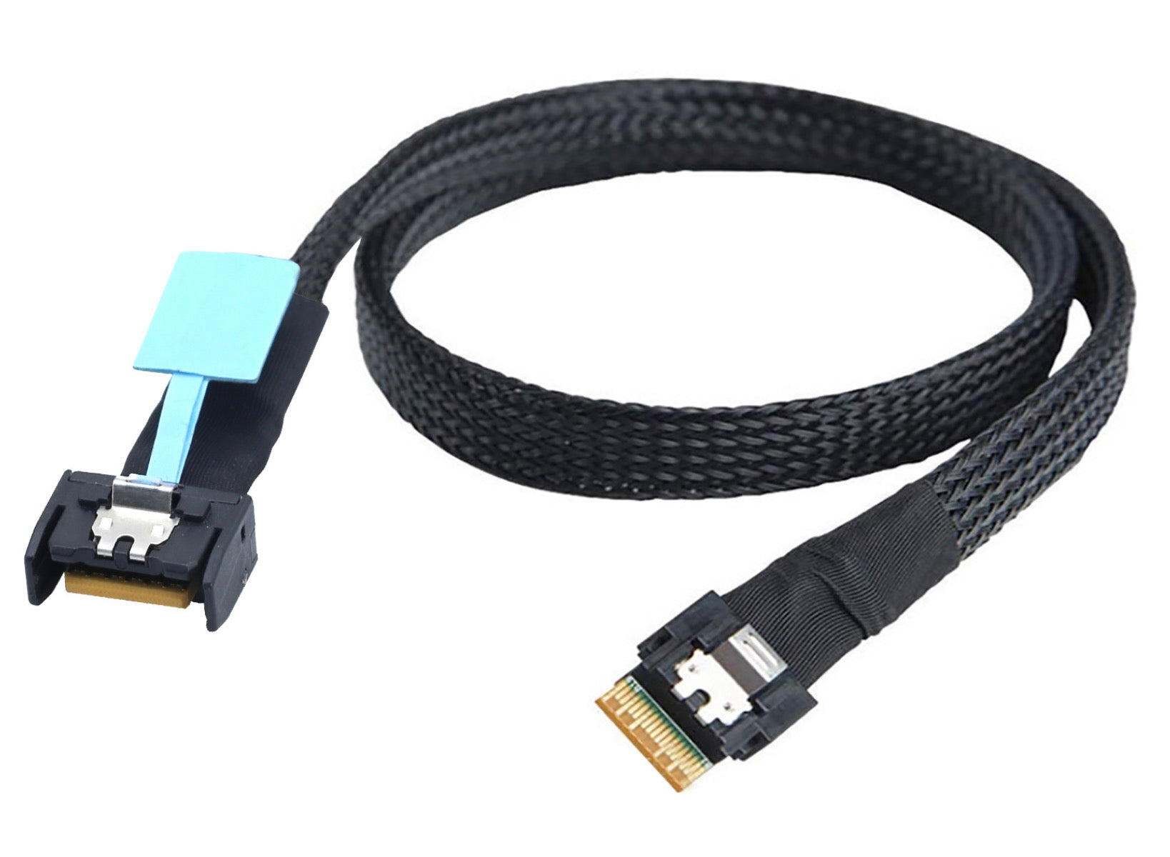 Mini Cool Edge IO MCIO PCI-E 4i 38Pin PCI-E 5.0 Male to SFF-8654 Slimline 4X Extender Cable