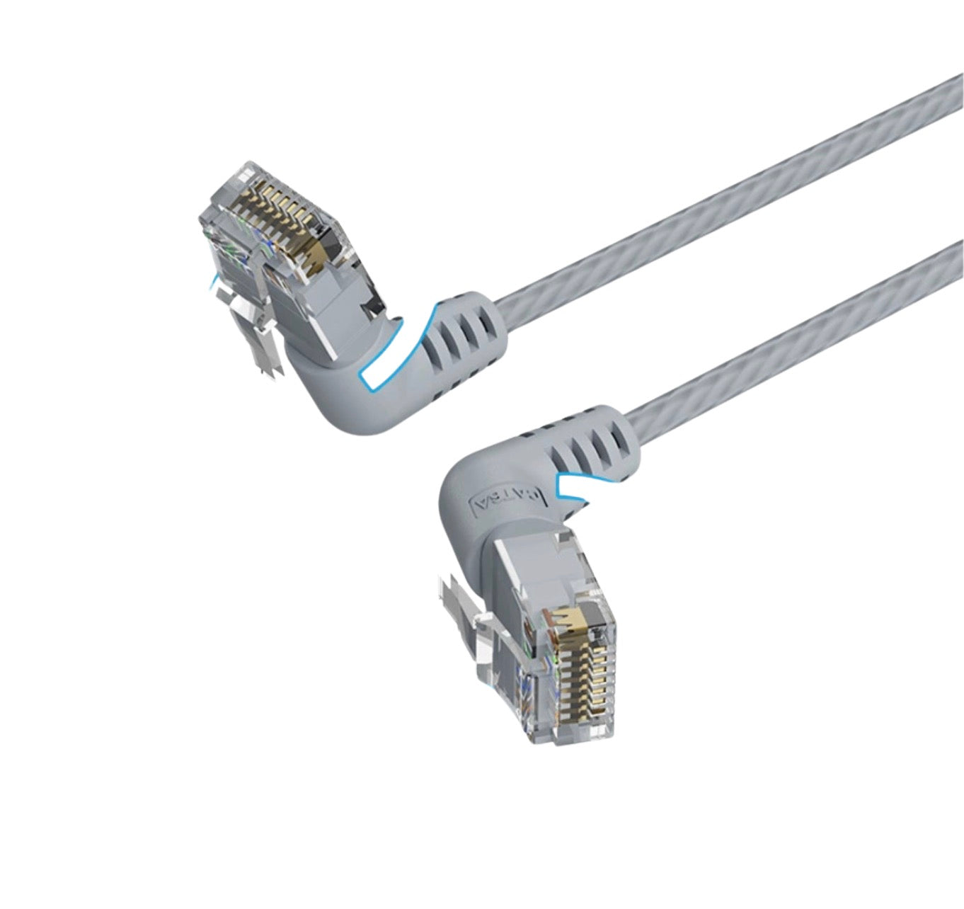 Cat6A UTP Ethernet Patch Cable, 360 Degree Rotation RJ45 Slim Network Lan Router Cord