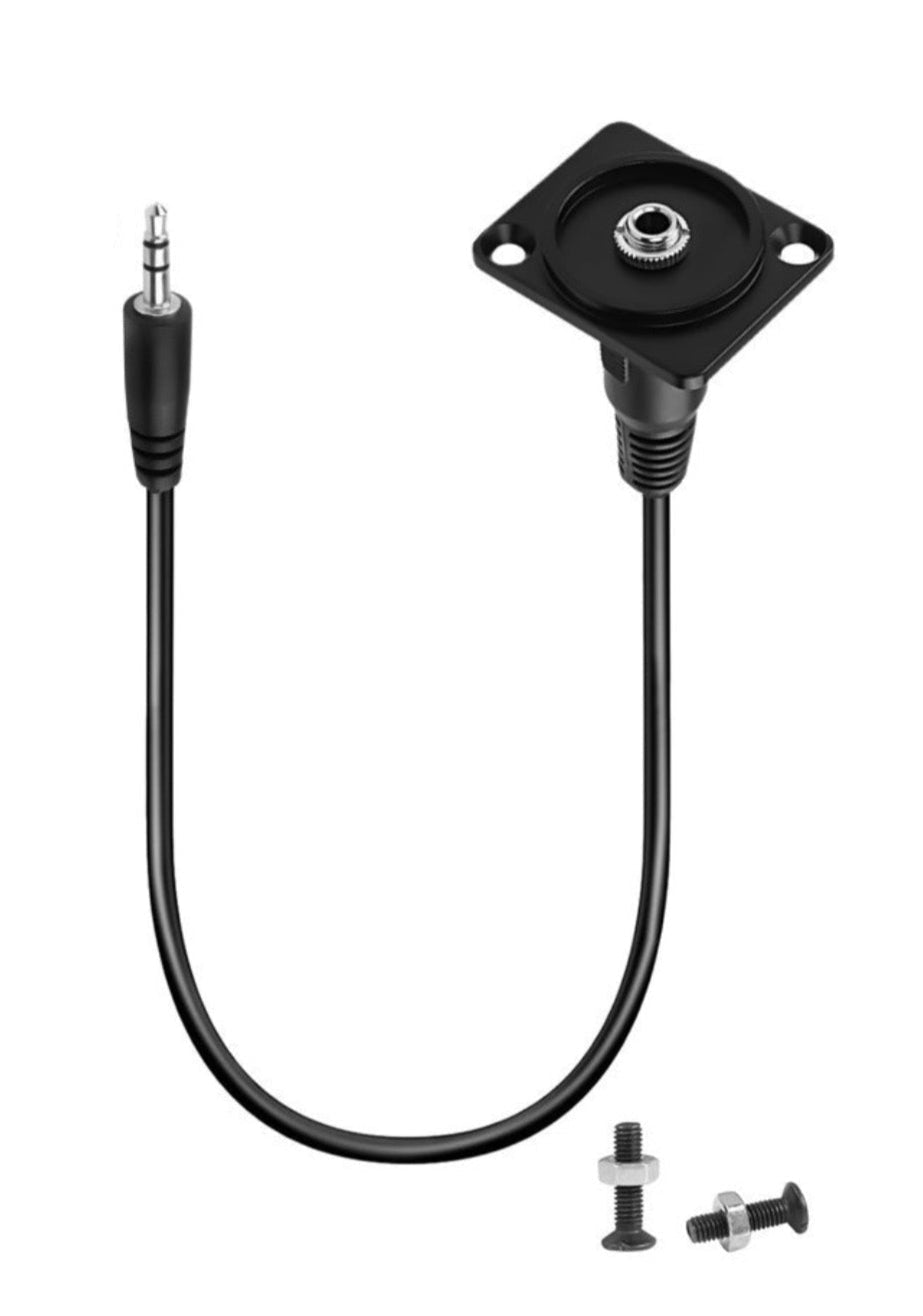 3.5mm TRS Panel Mount Audio Cable, 1/8 Stereo Headphone Mount Socket for 3.5mm Audio Expansion