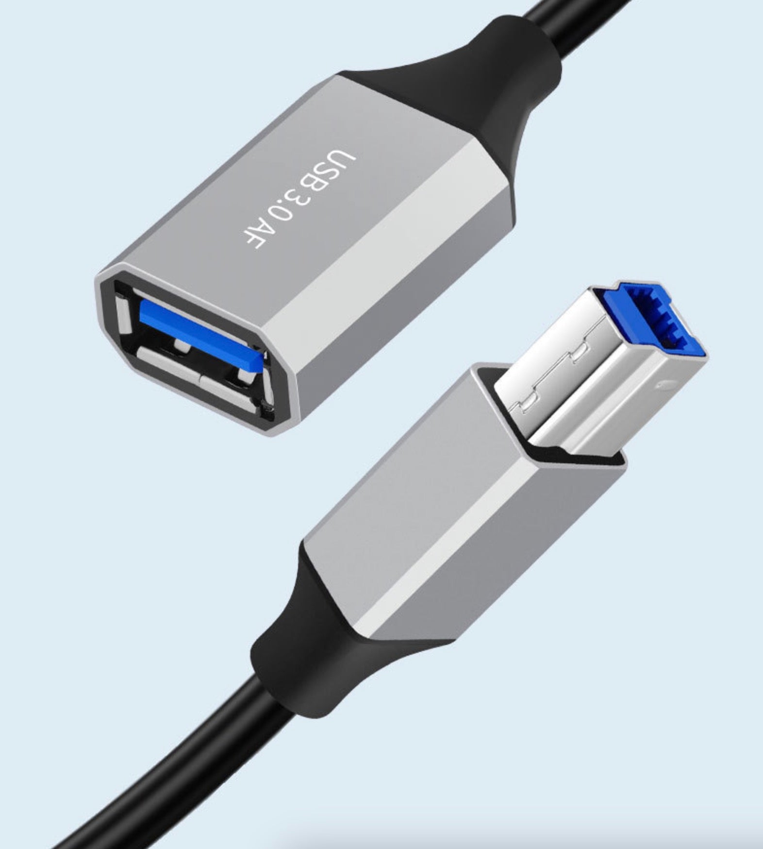 USB 3.0 Type A Female to Type B Male Data Charging Extension Cable