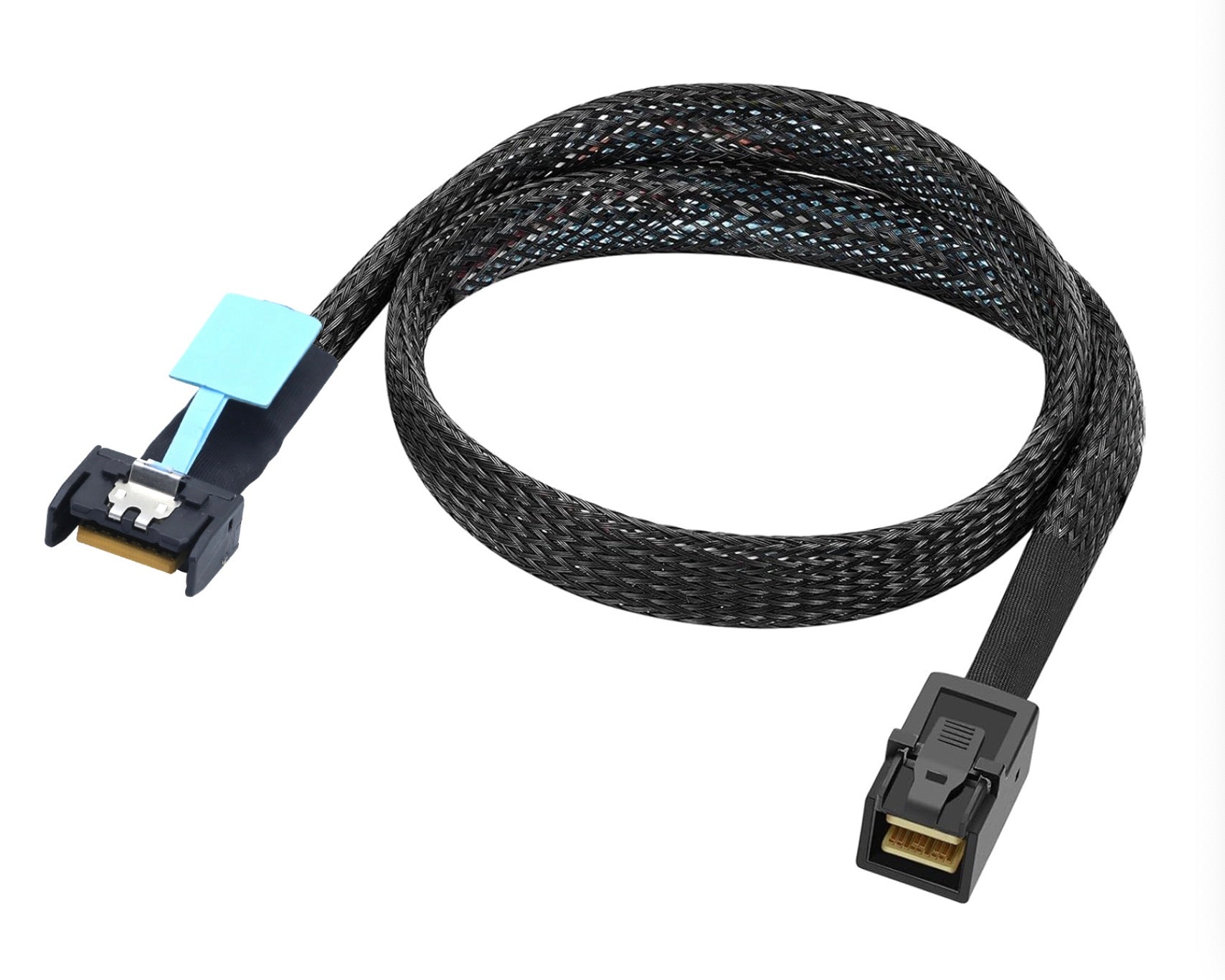 PCIE Slimline SFF-8654 MCIO 4i 4X 38-Pin to SAS HD SFF-8643 Cable | Support PCIe Gen5 Server