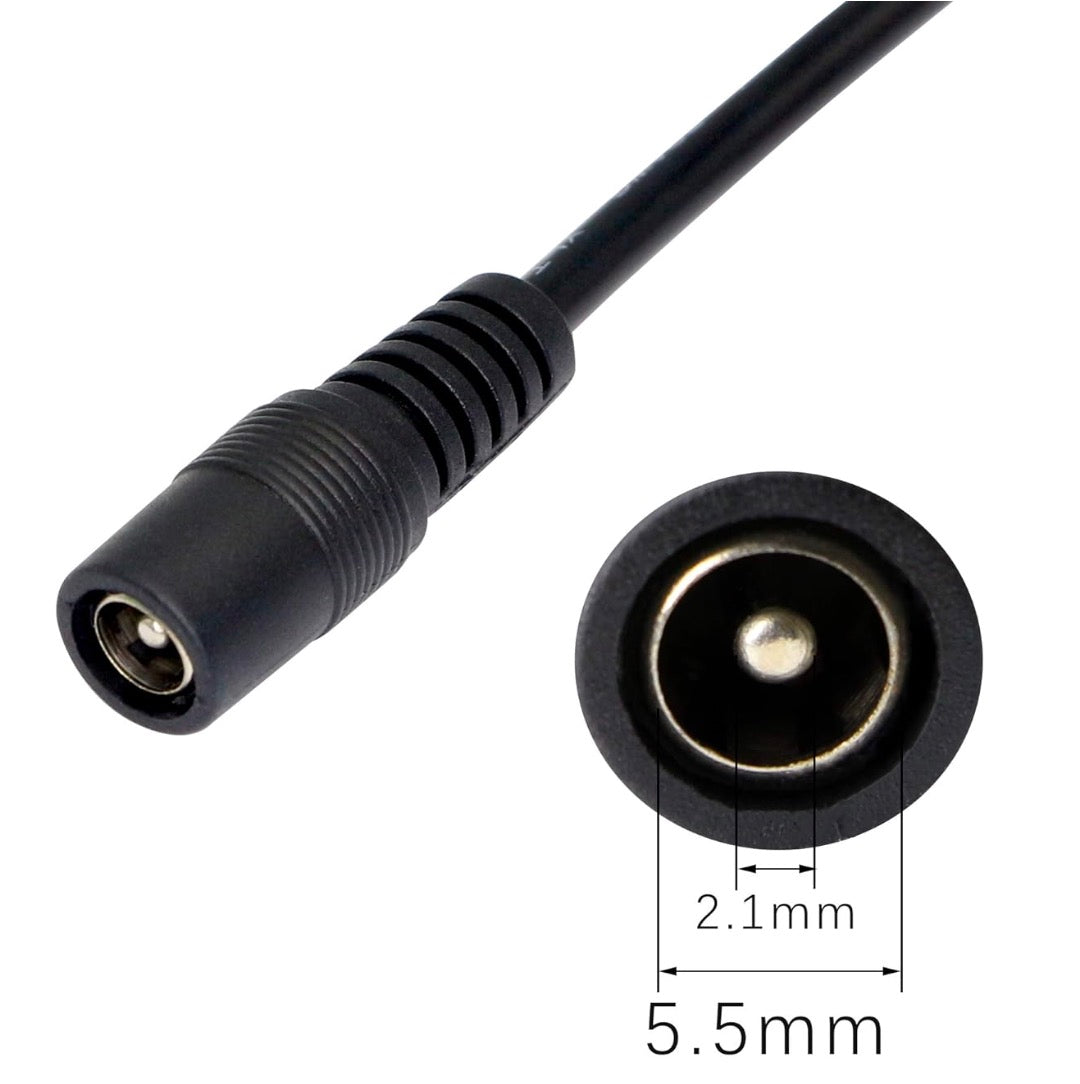 SAE to 5.5 x 2.1mm DC Female Power Charging Cable Converter for Car, Motorcycle, Solar Panel