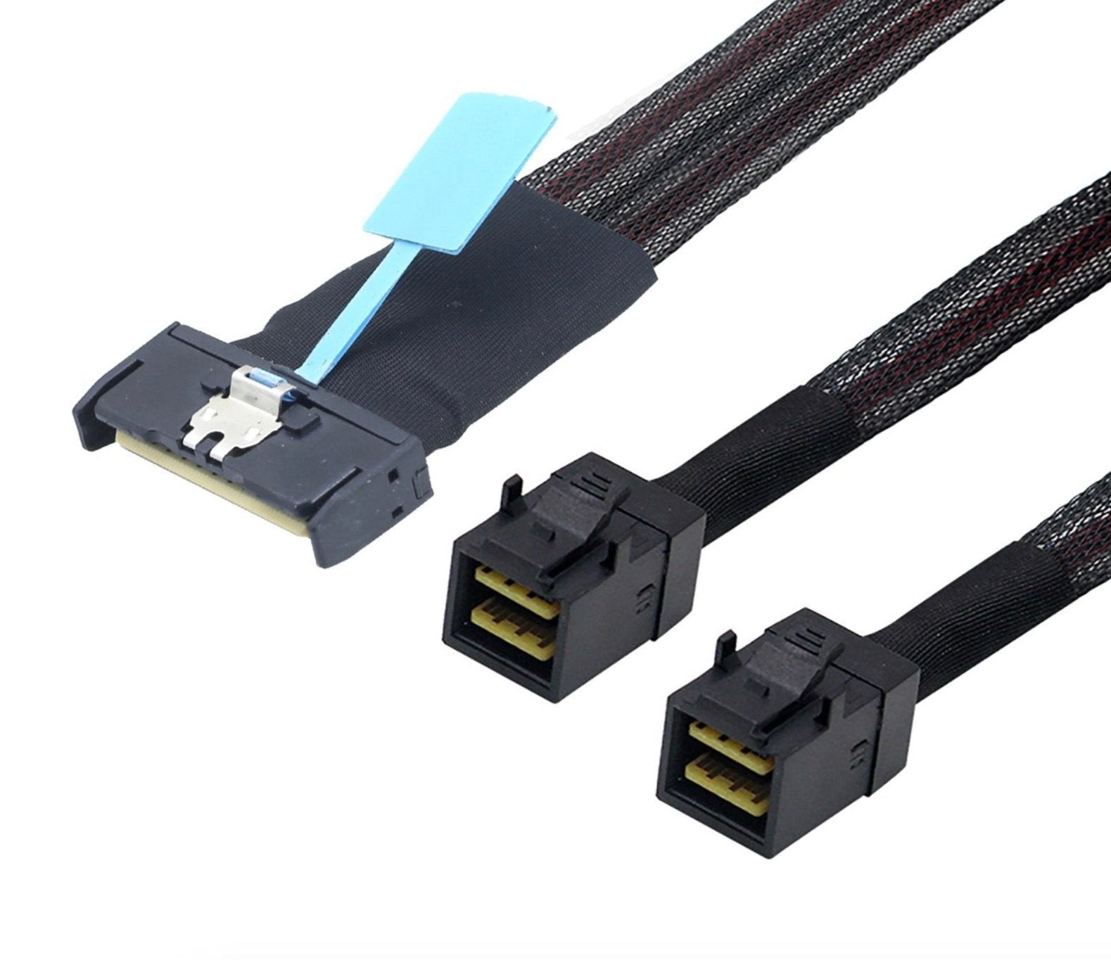 MCIO 8I 74P Slimline SAS to 2 x SFF-8643 PCIE5.0 Adapter Server Cable