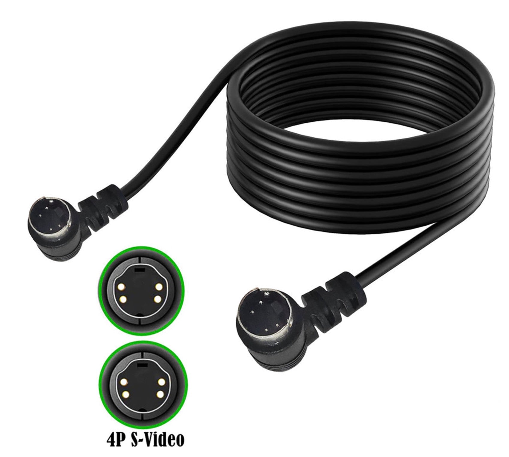 Mini DIN 4 Pin Core S-Video Extension Cable for Camcorder, TV, DSS receiver, VCR, DVR, PVR, DVD Player