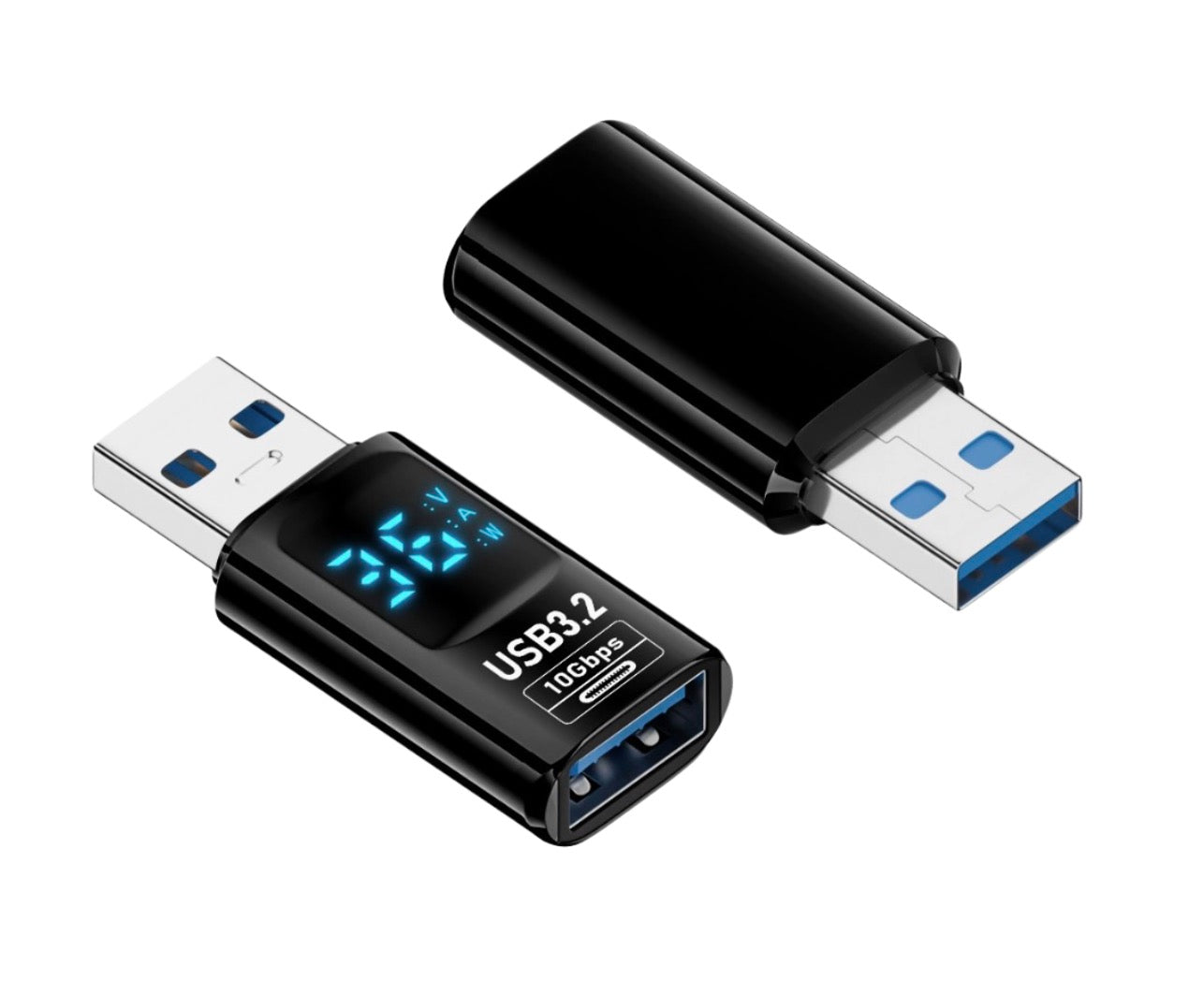 USB Extension Adapter, USB 3.2 A Male to A Female with Digital Display OTG USB Extender